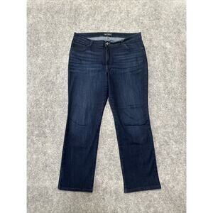LEE Relaxed Fit Women's Straight Jeans Size 9 Blue Dark Wash Denim